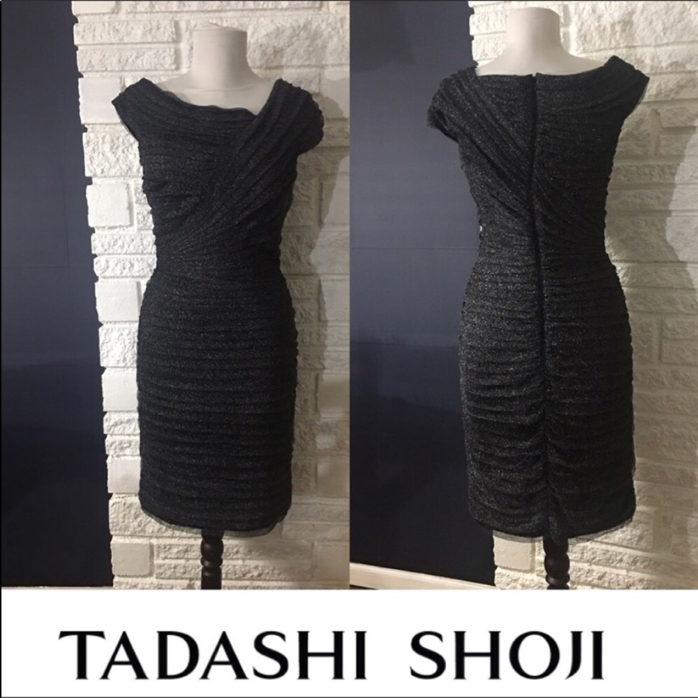 Tadashi Shoji Metallic Sheath Cocktail Dress